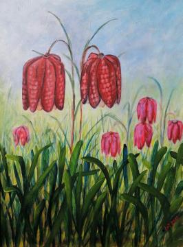 Močvirski tulipan (Akril-platno - 40x30) Irena Gorenc